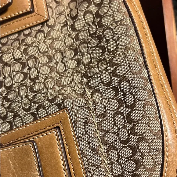Brown Coach SoHo Signature Mini Tote Bag - Picture 13 of 15